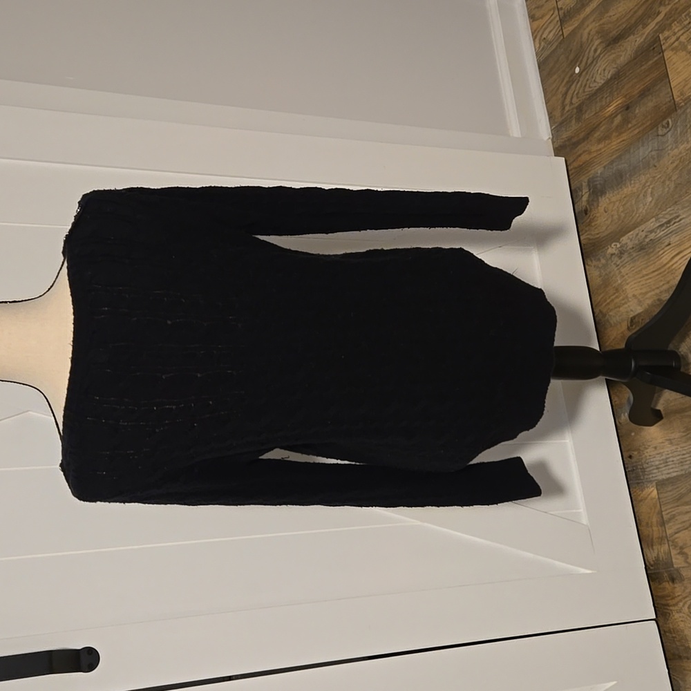 Old Navy Black Sweater W Buttons - Picture 2 of 4